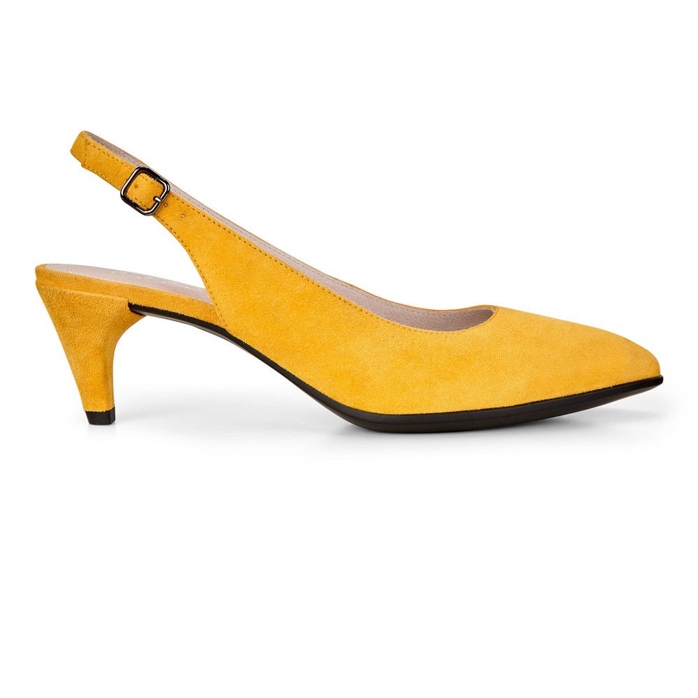 ECCO Womens Pumps Yellow - Shape 45 Pointy Sleek Slingback - RUT-197538